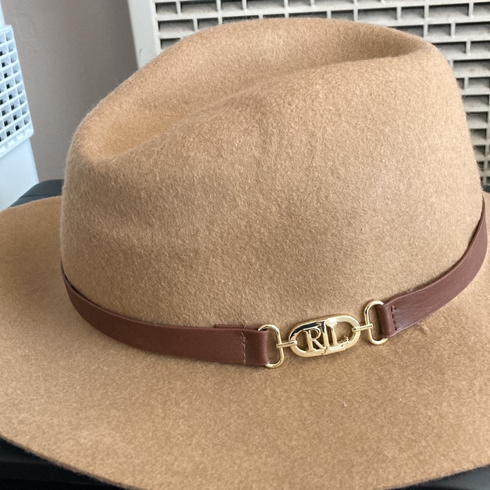 Lauren Ralph Lauren Wool Fedora Hat with Logo